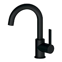 Змішувач для умивальника з C-виливом VOLLE MORA чорний матовий