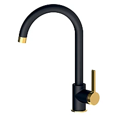 Змішувач для кухні VOLLE MORA 1537.110126 чорний/золото