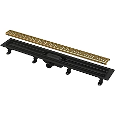 Душовий трап Alca Plast  APZ10BLACK-550BRASS SIMPLE 550 мм