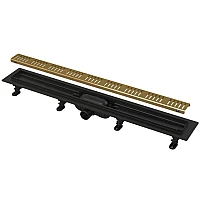 Душевой трап Alca Plast APZ10BLACK-950BRASS SIMPLE 950 мм