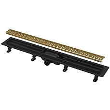 Душовий трап Alca Plast  APZ10BLACK-950BRASS SIMPLE 950 мм