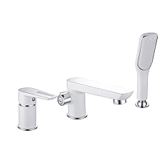 Смеситель для ванны IMPRESE BRECLAV 85245W хром/белый