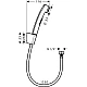 Гигиенический душ HANSGROHE 32129000 со шлангом и держателем