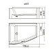 Ванна асиметрична VOLLE 170x120 TS-100/L