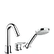 Смеситель для ванны на три отверстия HANSGROHE с ручным душем