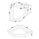 Душова кабіна EGER A LÁNY 599-552 Black 90x90