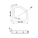 Душевой поддон полукруглый 90х90 Armaform Plus 550 220-06919