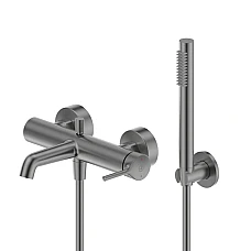 Змішувач для ванни з душовим комлектом Armaform SILVIA PVD BRUSHED GUN METAL 2034-520-41 графіт