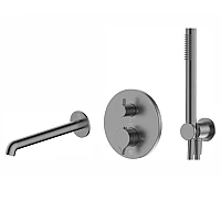 Змішувач для ванни з термостатом Armaform SILVIA PVD BRUSHED GUN METAL 2039-301-41