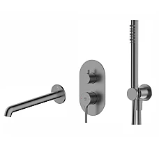 Смеситель для ванны с душевым комплектом Armaform SILVIA PVD BRUSHED GUN METAL 2039-401-41