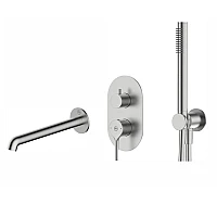 Змішувач для ванни з душовим комлектом Armaform SILVIA PVD BRUSHED NICKEL 2039-401-21