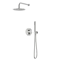 Змішувач для душу з термостатом внутрішнього монтажу з душовим комплектом Armaform SILVIA PVD BRUSHED NICKEL 2039-601-21