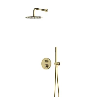 Змішувач для душу з термостатом внутрішнього монтажу з душовим комплектом Armaform Silvia Gold 2039-601-31
