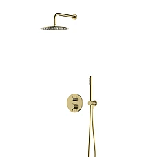 Змішувач для душу з термостатом внутрішнього монтажу з душовим комплектом Armaform Silvia Gold 2039-601-31