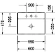 Умывальник настольный Duravit DURASQUARE 60x47 2354600041
