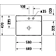 Умывальник настольный Duravit DURASQUARE 60x47 2354600041