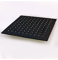 Верхній тропічний душ з тримачем FIORE KUBE 30NN8651 чорний матовий