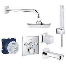 Душова система прихованого монтажу Grohe Grohtherm Smartcontrol Cube з Euphoria Cube 152 23409SC2
