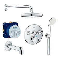 Душова система скрытого монтажу Grohe Grohtherm Smartcontrol з new Tempesta 210 34614SC2 хром