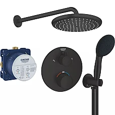 Душова система прихованого монтажу Grohe Eurosmart із Tempesta 250 UA26415SC9 чорний матовий