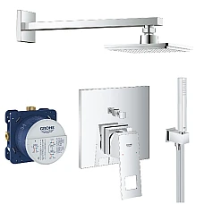 Душова система прихованого монтажу Grohe Eurocube з Euphoria Cube 152 234090SB хром