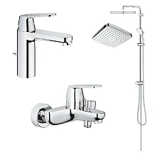 Комплект для душа/ванны Grohe Eurosmart Cosmopolitan 3в1 126112R хром