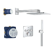 Душова система прихованого монтажу Grohe Rainshower SmartActive 310 Cube 34804000 хром