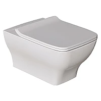 Унітаз підвісний безобвідковий 54х35,5 см з сидіннями Soft Close Durabagno PETRA (6031)