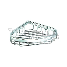 Корзина кутова 12 × 12 × 3 cm хром Stella Dodatki