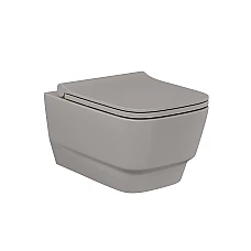 Унітаз підвісний безобвідковий 53х35 з сидіннями Soft Close Matt Latte BELLO LUCCO (100212/114)