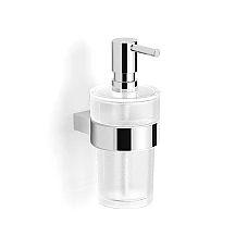 Диспенсер для мила рідкого / 7 × 11 × 18 cm / скло, хром / Stella SOUL