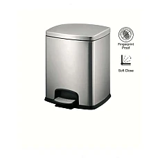 Контейнер для сміття ПРЕМІУМ 23 × 22.8 × 30 см, квадратний, 5 л / Stella Dodatki