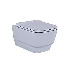 Унітаз підвісний безобвідковий 53х35 з сидіннями Soft Close BELLO LUCCO Ice Blue (100212/107)