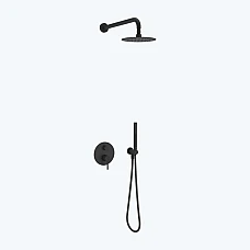 Душевая система скрытого монтажа 3-функциональный Excellent PI (AREX.SET.1247BL) черный матовый