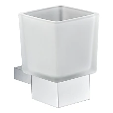 Склянка з тримачем /7 × 9 × 10.5 cm хром/ Stella Oslo