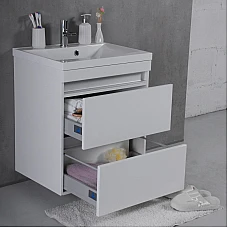 Тумба Borneo 600 з умивальником Lucia 600 Fancy Marble