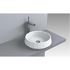 Умывальник на столешницу (чаша) Fancy Marble Diana 420 4904101 из литого камня