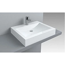 Умивальник над пралкою Fancy Marble Lily 600 4206101 з литого каменю