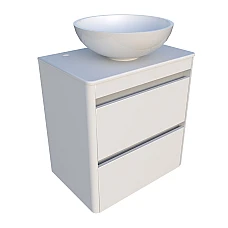 Шафа нижня Fiji-2 600 зі стільницею та умивальником Kris 420 Fancy Marble