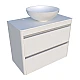 Шафа нижня Fiji-2 800 зі стільницею та умивальником Kris 420 Fancy Marble