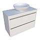Шафа нижня Fiji-2 900 зі стільницею та умивальником Kris 420 Fancy Marble
