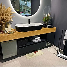 Тумба LUNDY з умивальником Lika 900 Fancy Marble