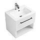 Шкаф нижний Fancy Marble MILL 600 белый глянцевый