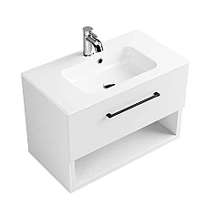 Шафа нижня Fancy Marble MILL 800 біла глянцева