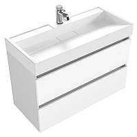 Тумба PALMA 100-2 с умывальником Vitold 1000 Fancy Marble