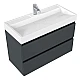 Тумба PALMA 100-2 с умывальником Vitold 1000 Fancy Marble