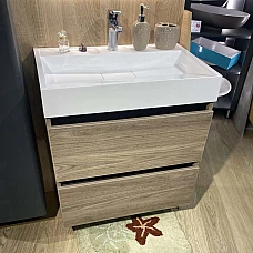 Тумба PALMA 70-2 с умывальником Vitold 700 Fancy Marble