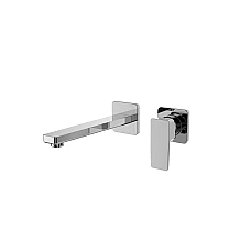 Настенный смеситель для умывальника FIORE DARK 140BB9532 белый