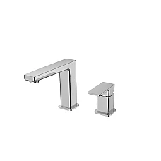 Смеситель для умывальника на 2 отверстия FIORE DARK 140NN4445 черный