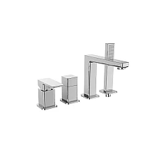 Смеситель для ванны на 4 отверстия FIORE DARK 140NN4455 черный